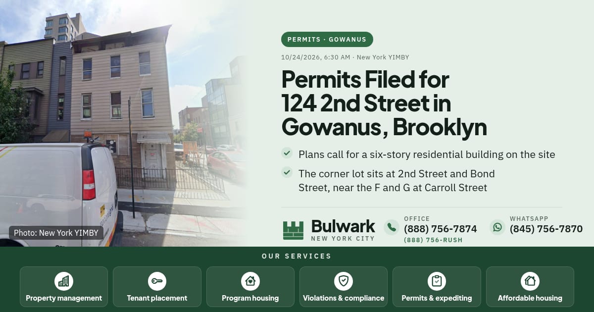 Permits Filed for 124 2nd Street in Gowanus, Brooklyn · Bulwark